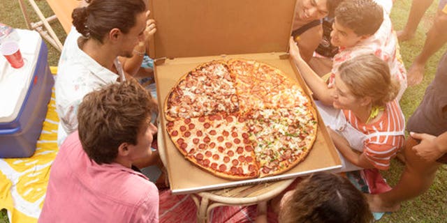 Each quarter of The Big One is roughly the size of “two large pizzas,” according to the chain.