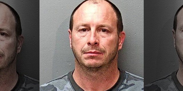 Gary Lykins, 44, was arrested after he allegedly shot his wife's laptop because she was playing music too loudly on it.