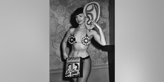 Bettie Page for Confidential Advertising.