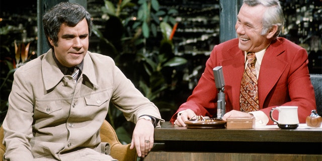 Rich Little with Johnny Carson. — Getty
