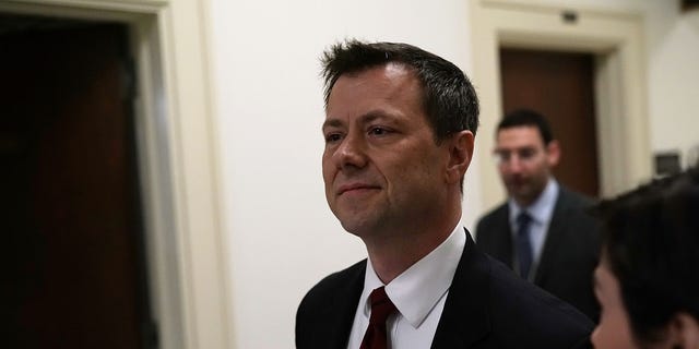 Peter Strzok appears in an in camera interview before the House Judiciary Committee in June. (Photo by Alex Wong / Getty Images)