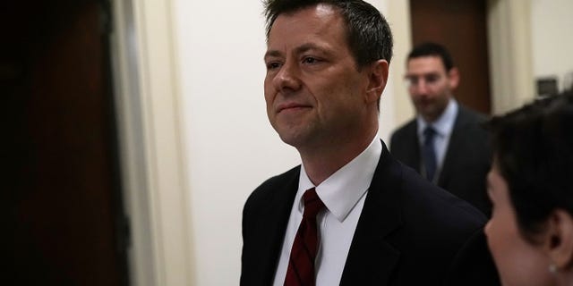 Peter Strzok appears in an in camera interview before the House Judiciary Committee in June. (Photo by Alex Wong / Getty Images)