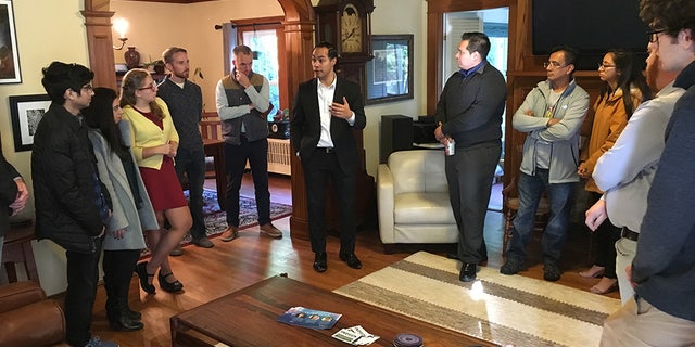 Julian Castro during a visit to Nashua, N.H.