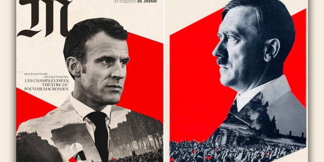 Le Monde apologized after readers said its Saturday magazine cover likened French President Emmanuel Macron to German dictator Adolf Hitler.