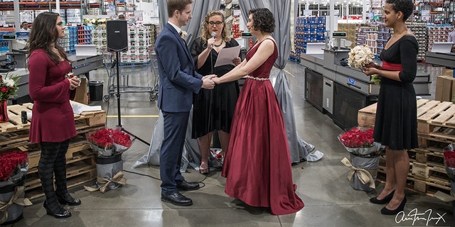 “We have so much in common, but Costco is the first thing,” the bride said.