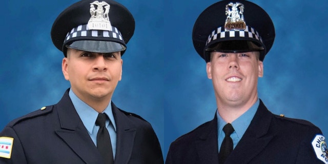Eduardo Marmolejo, 36, and Conrad Gary, 31, were killed when they were struck by a train while responding to a call of shots fired, officials said.