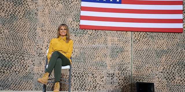 Melania Trump visited troops in Iraq alongside President Trump. (White House)