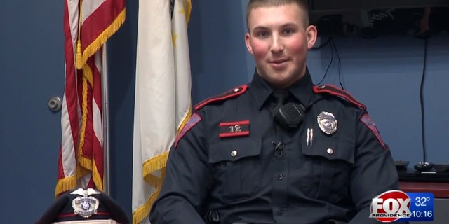 Jamestown Police Officer Nathaniel Schaffer saved a man from drowning off a pier late on a night he wasn't scheduled to work.