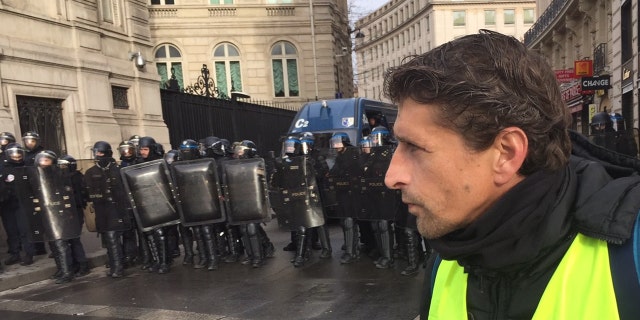 Law enforcement was on hand as protesters took to the streets.