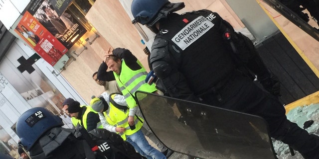 "Yellow vest" protesters in Paris.