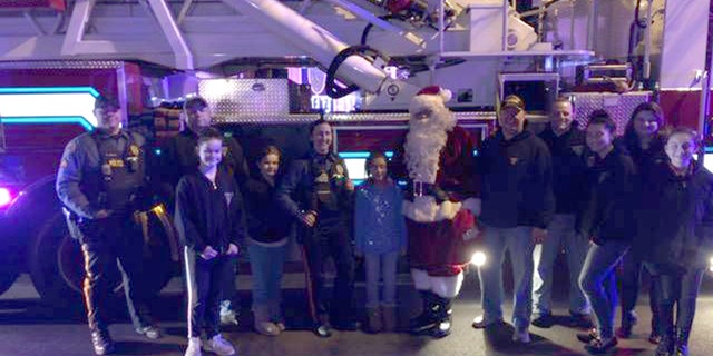 Florence Township Police Department made Christmas special for a New Jersey family after their gifts were stolen by a would-be Grinch. (Florence Township Police Department)