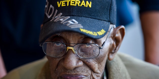 Richard Overton, 112, visits the National Museum of African American History and Culture, April 8, 2018, in Washington, D.C. (Getty Images)