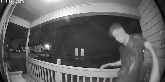 A man who was caught on surveillance video apparently trying to break into a home in South Carolina looked like something out of "The Walking Dead," according to the homeowner.