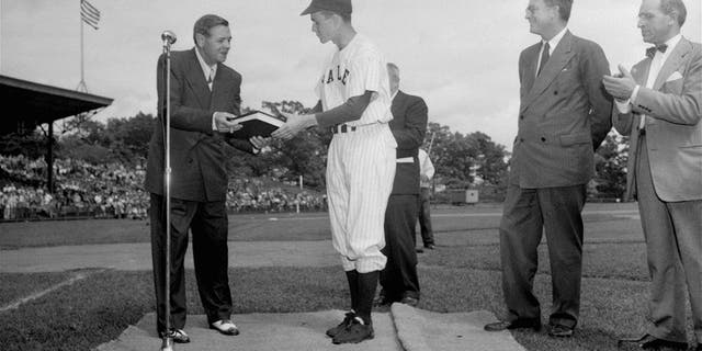 Babe Ruth and George H.W. Bush in 1948.