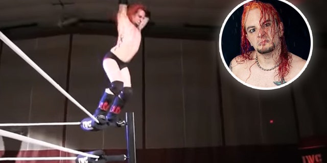 Wrestler Shawn Phoenix broke his skull after he dove from the top rope onto a table before hitting the ground.<br>