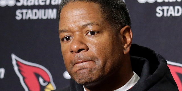 Arizona Cardinals head coach Steve Wilks speaks with reporters after the team lost to the Seattle Seahawks in an NFL football game, Sunday, Dec. 30, 2018, in Seattle.