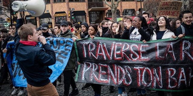 French students take to the streets of Paris on Friday furious at the treatment of high schoolers at the hands of police