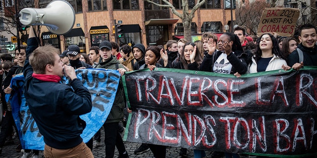 French students take to the streets of Paris on Friday furious at the treatment of high schoolers at the hands of police