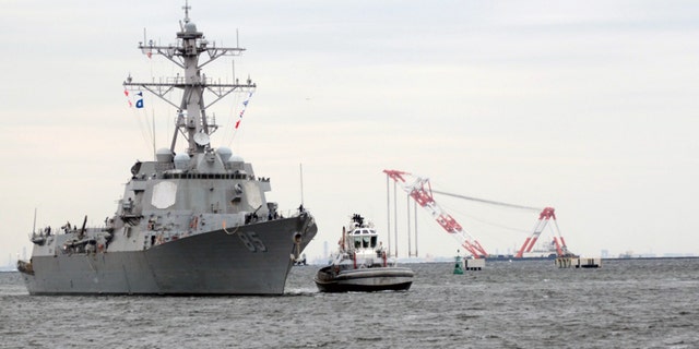 The guided-missile destroyer USS McCampbell in a 2015 photo.