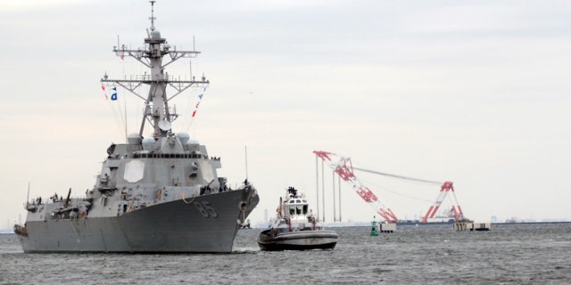 The guided-missile destroyer USS McCampbell in a 2015 photo.