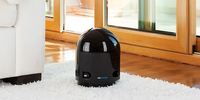 Hammacher’s Air Purifier is a filter-free device that uses natural convection to draw in contaminated air to destroy the germs and other impurities with 400 degrees of heat.