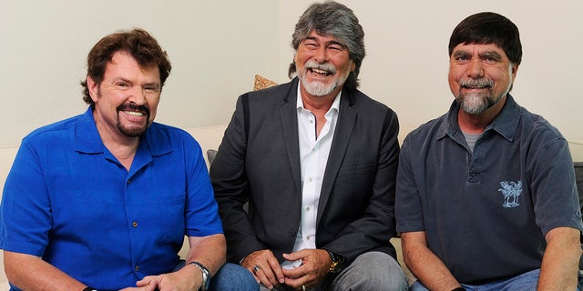 Jeff Cook, Randy Owen and Teddy Gentry of country band Alabama