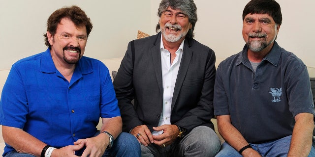 Jeff Cook, Randy Owen and Teddy Gentry of country band Alabama