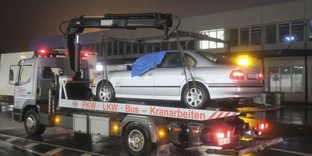 The man, a BMW, had broken through a gate and drove onto the apron at Hannover airport.