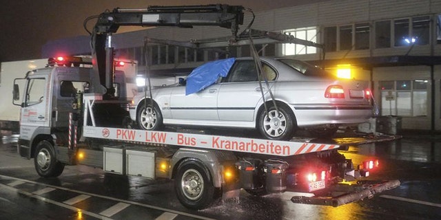 The man, a BMW, had broken through a gate and drove onto the apron at Hannover airport.
