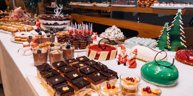 Can you find the mincemeat on this Christmas buffet table? (Must be there somewhere!) For Sean Duffy as a child growing up in northern Wisconsin, "the amazing smell" of the "spices and cooked apples" that went into his mom's fresh mincemeat pies during the holidays "is truly the smell of Christmas for me." (File)