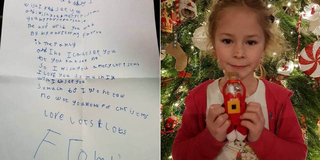 Madison received a letter from the Royal Mail assuring her that the Christmas note to her dad in heaven had been safely delivered.
