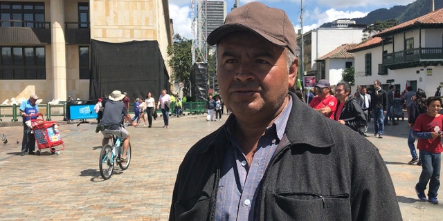 Juan de Jesus Arias, 52, fled from his home in Putumayo to the capital Bogota in early December after two of his teen daughters were targeted and killed by rebels.