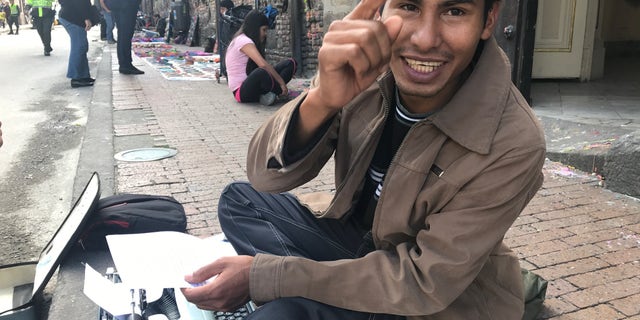 Jesus Espicaza, a 27-year-old Bogota poet