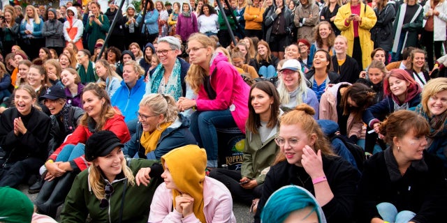 People gathered at the Statement Festival in Gothenburg, Sweden, on Aug. 31, 2018.