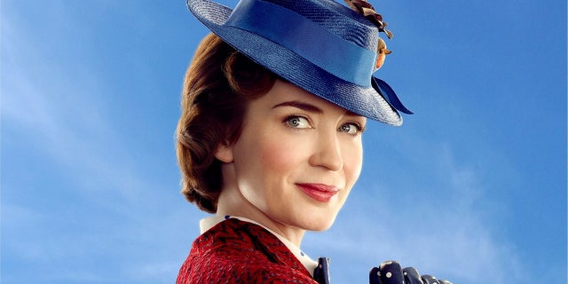 Emily Blunt portrays Mary Poppins in the 2018 film "Mary Poppins Returns."