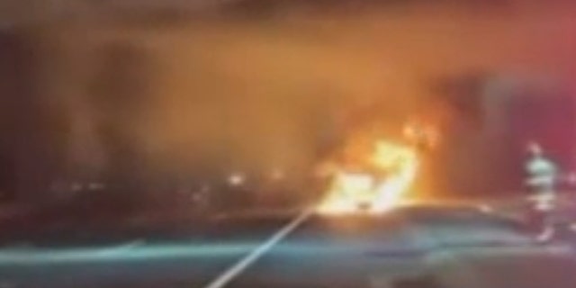 No one was seriously injured after a multiple vehicles were involved in a crash and explosion alongside I-80 in California.