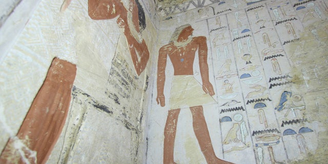 GIZA, EGYPT - DECEMBER 15: An inside view of Saqqara excavation site after a 4,400-Year-Old Tomb belonging to Pharaohs era has been discovered in Giza, Egypt on December 15, 2018. (Ahmed Al Sayed/Anadolu Agency/Getty Images)