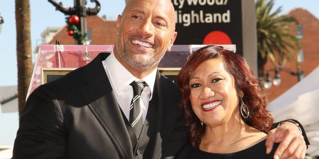 Dwayne "The Rock" Johnson and mom Ata
