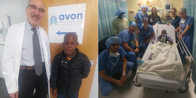 Dr. Stuart Lieblich of Avon Oral, Facial and Dental Implant Surgery did the surgery for "Little John" pro bono after seeing his photo on a trip to Haiti.