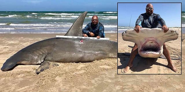 A man fishing in Texas reeled in a shark on Saturday he described as one he "only dreamed about." (South Texas Fishing Association)