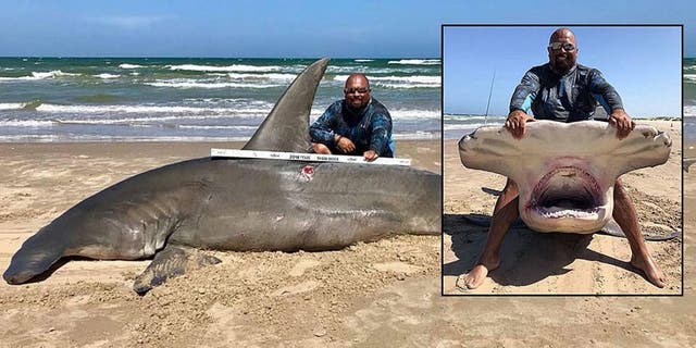 A man fishing in Texas reeled in a shark on Saturday he described as one he "only dreamed about." (South Texas Fishing Association)