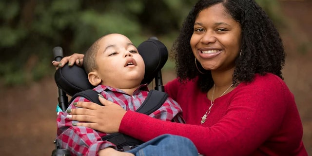 Mom Kamareia Parrish said their goals for the upcoming year include teaching Andre to speak in two-word sentences and start walking independently.
