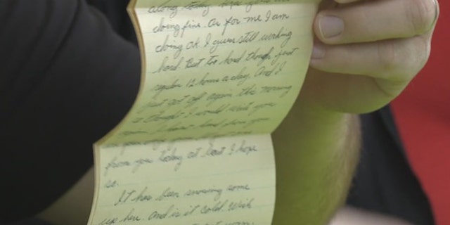 The love letter from Max Holcomb was found three weeks ago on the floor at a Walmart in Dalton, Ga.