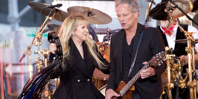 Stevie Nicks and Lindsey Buckingham of Fleetwood Mac perform on NBC's 'Today' show on October 9, 2014 in New York, New York.