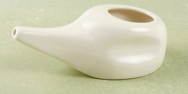 Water used in a neti pot (pictured above) and other sinus rinses, should always be distilled or sterile.