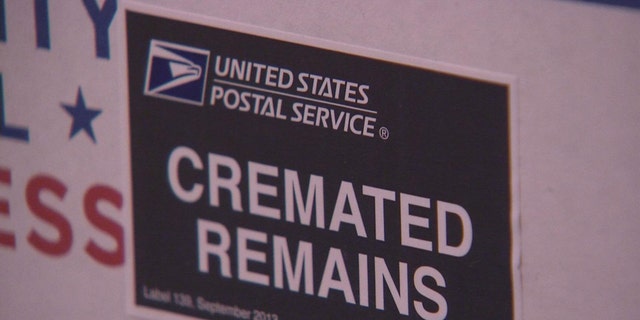 The remains were stolen on Friday as they were being taken to be shipped from a post office in Las Vegas.