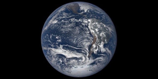 NASA's DSCOVR satellite took this photo of Earth on Dec. 20, 2018, one day before the solstice.