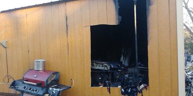 Charles House, of Tyler, Texas, woke up to his small house burning down Friday morning, but one thing remained unscathed.