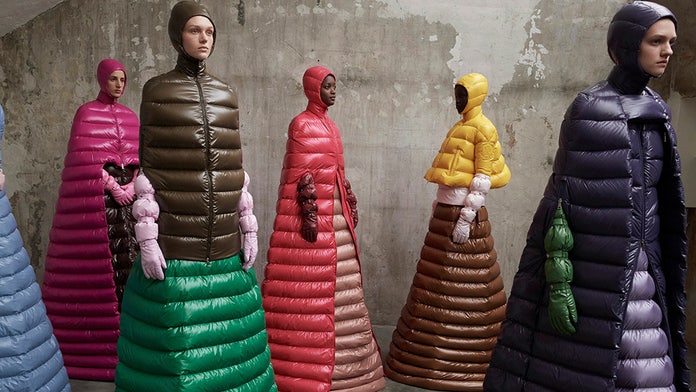 moncler puffer coat gown