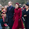 Prince William, Duke of Cambridge, Catherine, Duchess of Cambridge, Meghan, Duchess of Sussex and Prince Harry, Duke of Sussex attend Christmas Day Church service at Church of St Mary Magdalene on the Sandringham estate in King's Lynn, England, Dec. 25, 2018. 